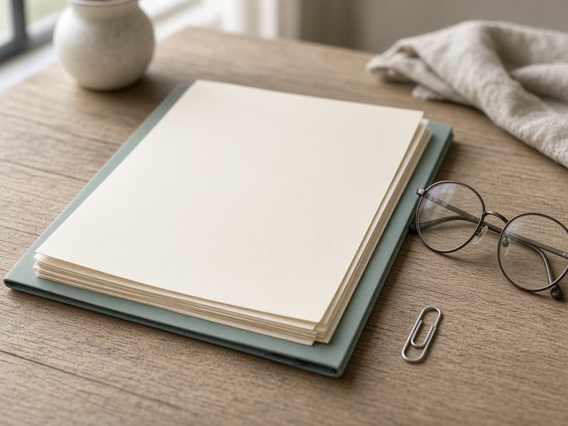 Policy folder on a desk